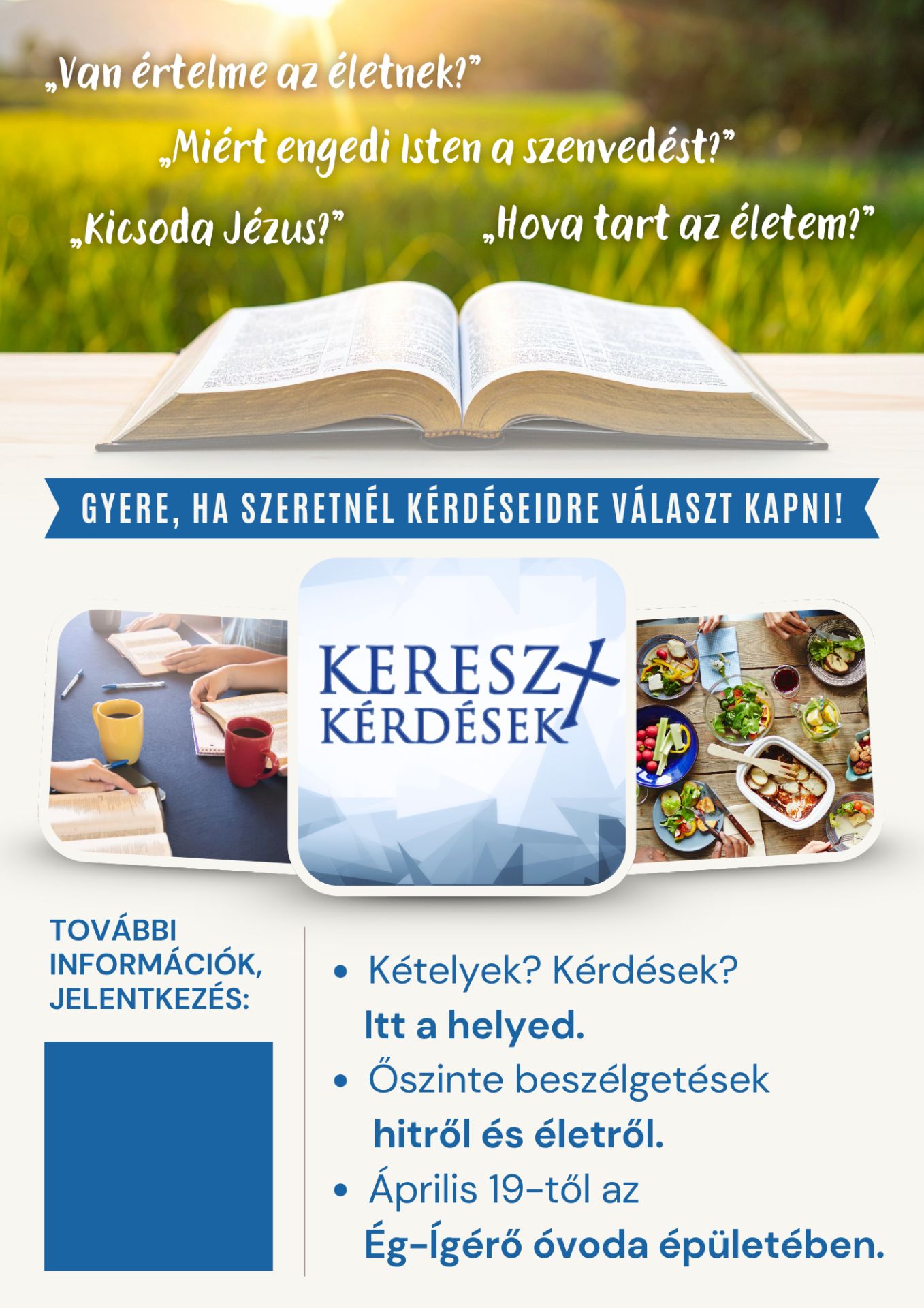 Keresztkérdések sorozat április 19. – május 31.